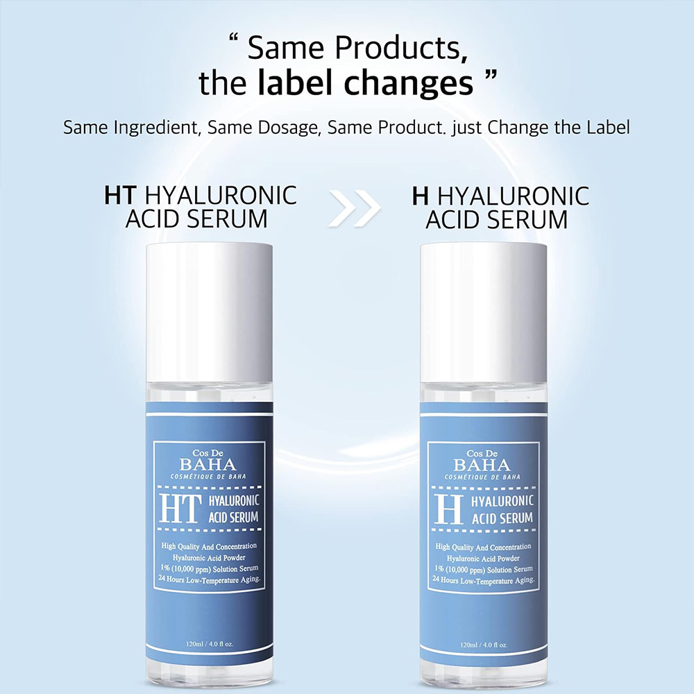 سرم آبرسان هيالورونيك اسید خالص کاز دی باها Cos De BAHA (H) Hyaluronic Acid Serum 120ml — تصویر ۶