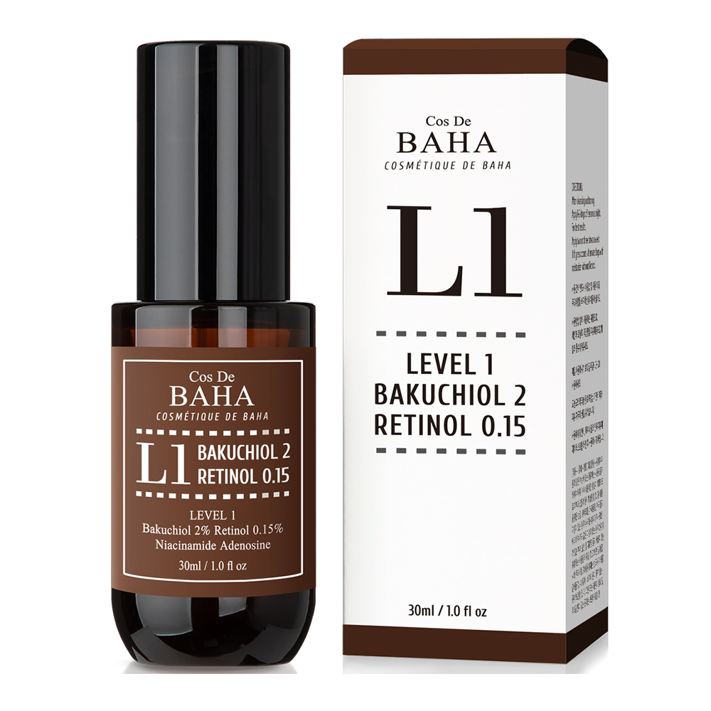 سرم ضد چروک باکوچیول و رتینول کاز دی باها Cos De BAHA L1 Bakuchiol & Retinol Serum 30ml — تصویر ۲