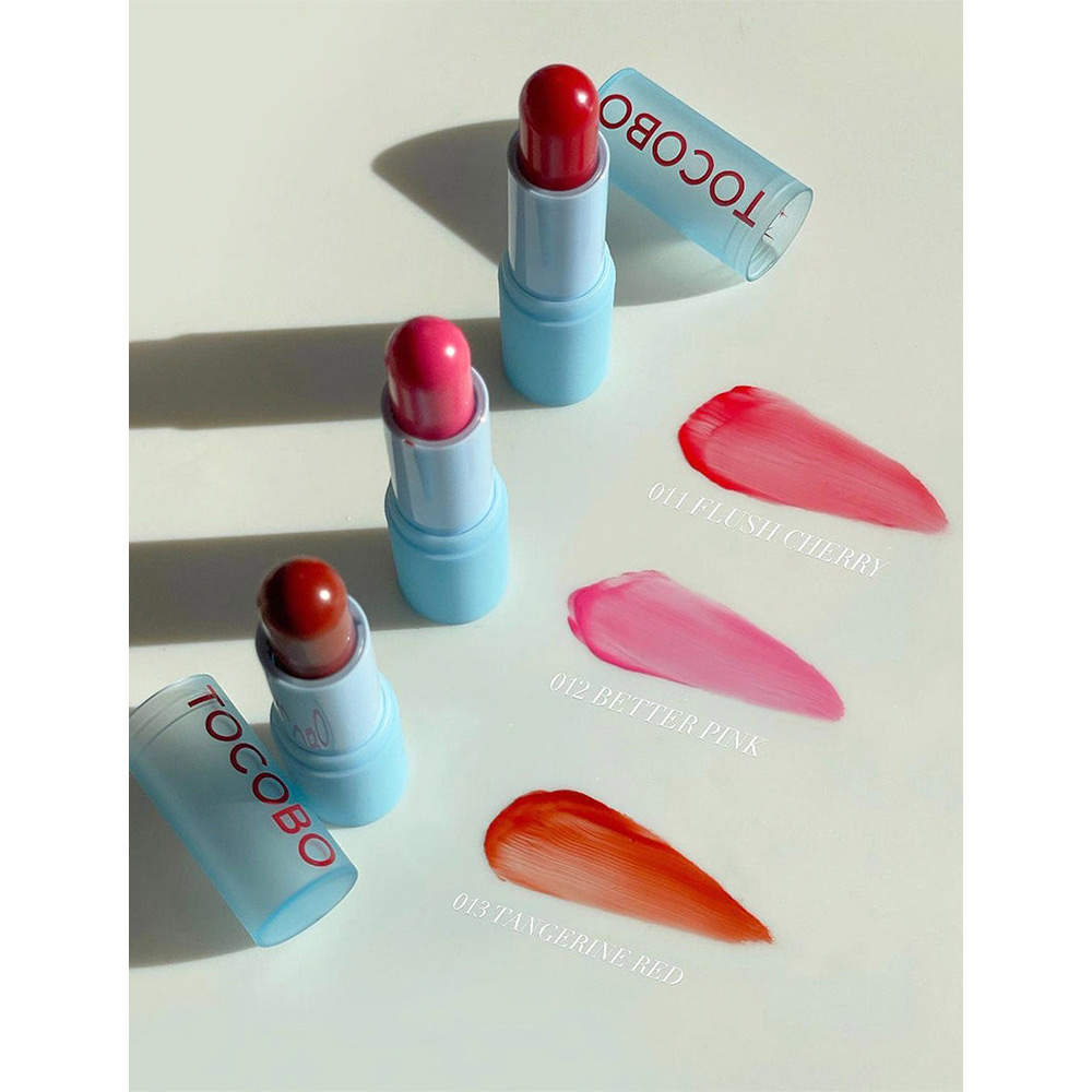 بالم لب رنگی شیشه ای توکوبو Tocobo Glass Tinted lip Balm 011 Flush Cherry — تصویر ۳