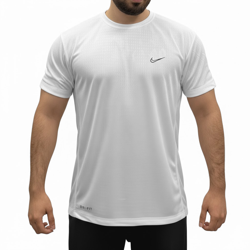 تیشرت ورزشی مردانه نایک مدل VHD-Dri Fit-4K0983 سفید — تصویر ۲