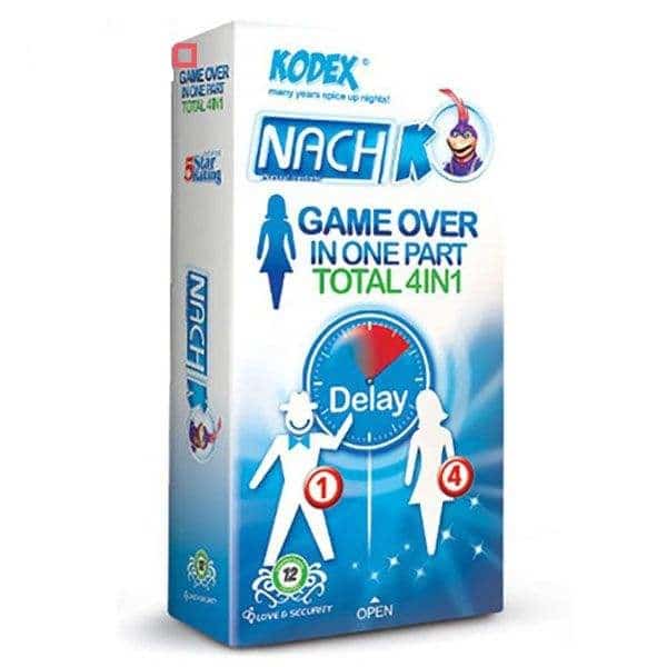 کاندوم تحریک کننده بانوان کدکس مدل Game Over In One Part Total 4in1 بسته 12 عددی — تصویر ۲