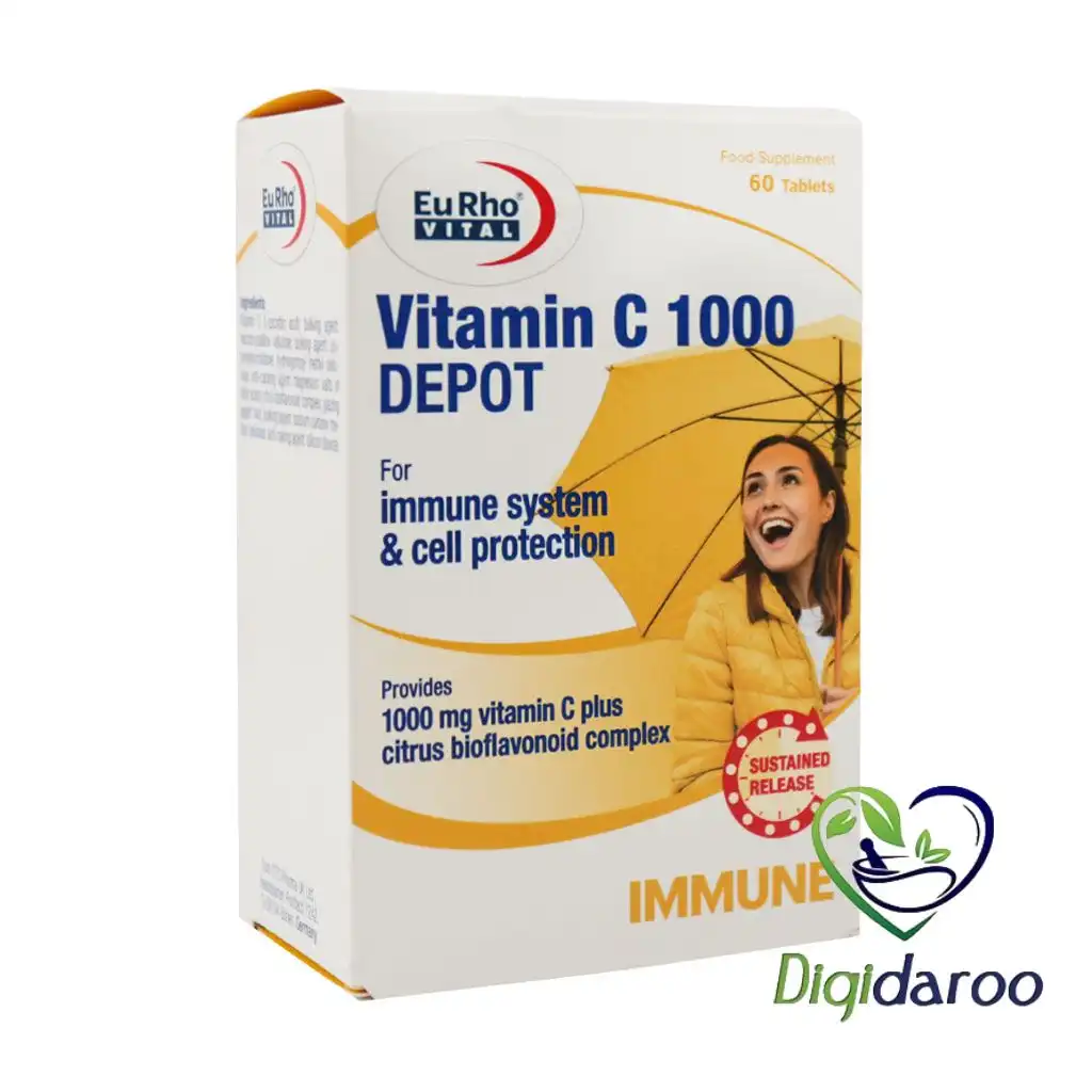 قرص ویتامین C 1000 میلی گرم دپو (Vitamin C 1000 Depot) یوروویتال 60 عددی