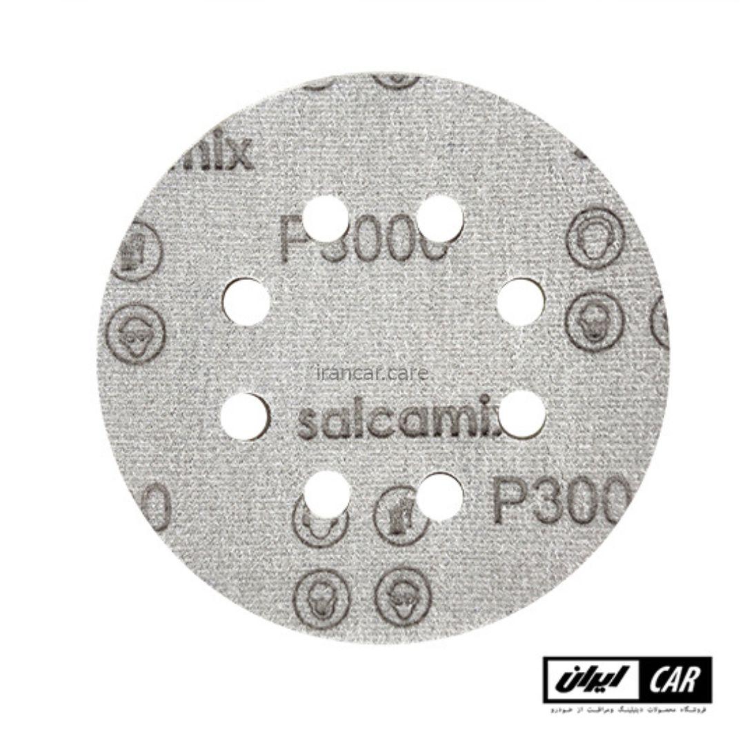 سنباده گرد پشت کرکی سوراخ دار 3000 سایز 125 میلیمتری Salcamix Round Sandpaper — تصویر ۲