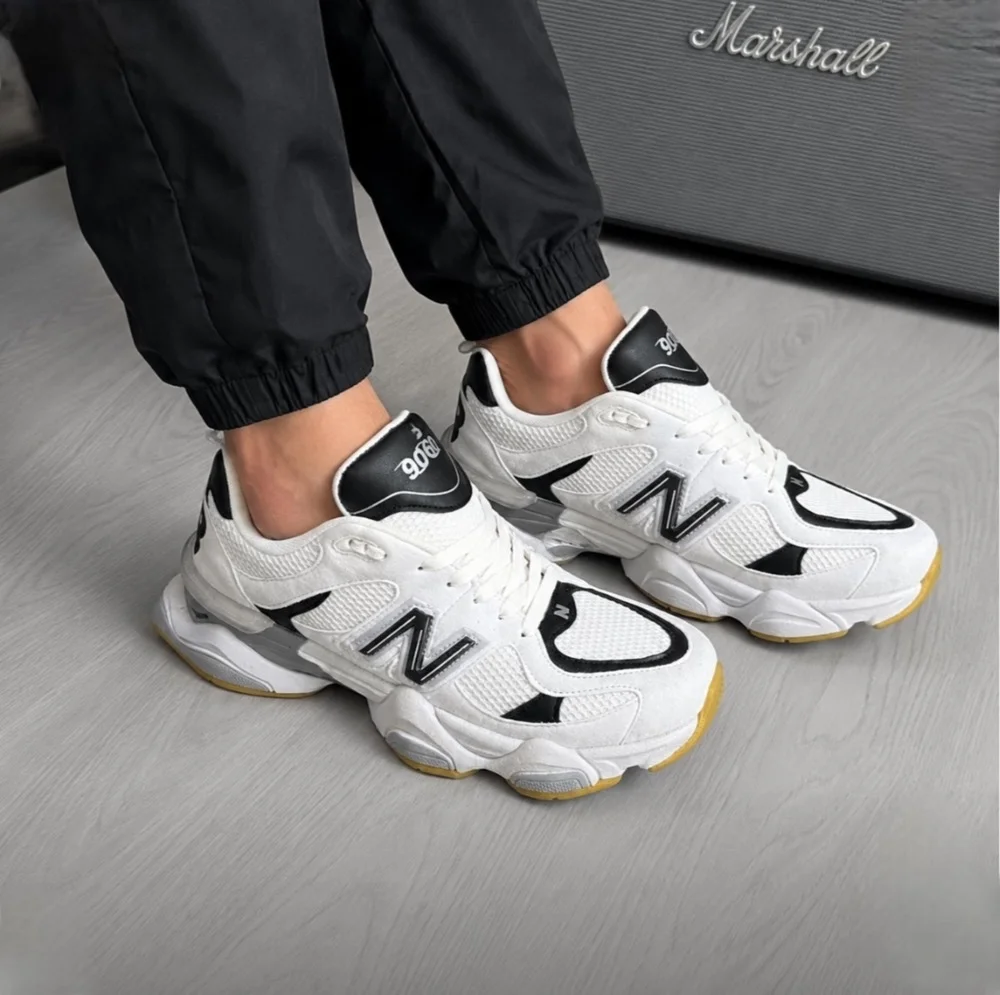 کتانی اسپرت مردانه رانینگ مدل نیوبالانس9060(newbalance)|سایز41-45|سفید-مشکی|کفدوخت|طبی