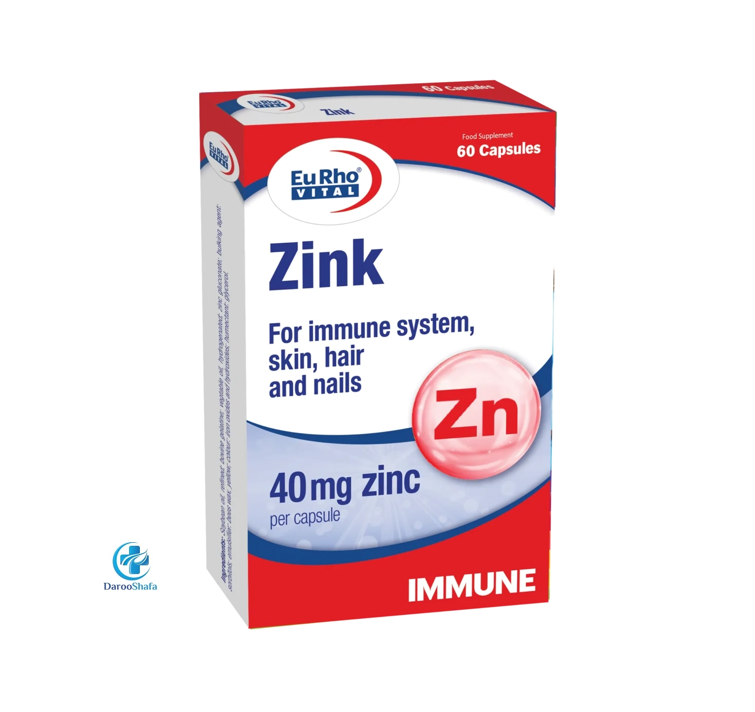 کپسول زینک 40 میلی گرم یوروویتال