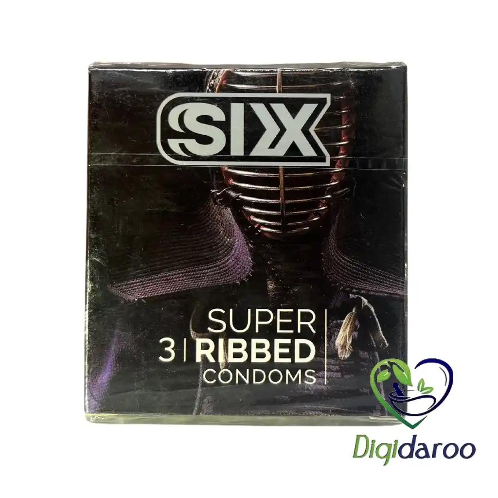 کاندوم سیکس مدل Super Ribbed بسته 3 عددی