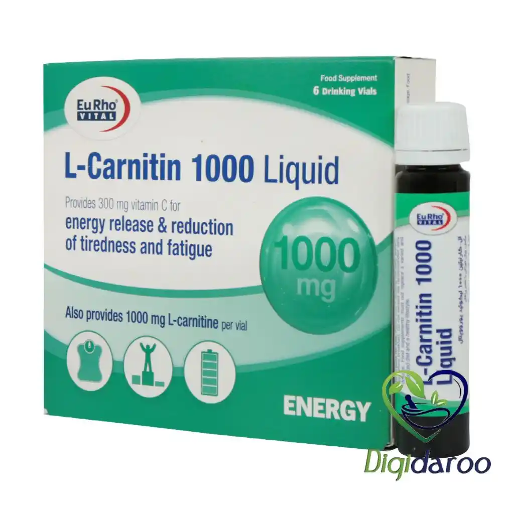 ویال ال کارنیتین 1000 میلی گرم یوروویتال 6 عددی