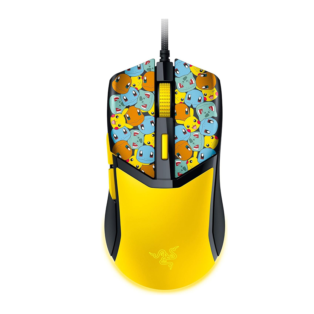 موس گیمینگ ریزر مدل RAZER COBRA POKEMON ED رنگ زرد