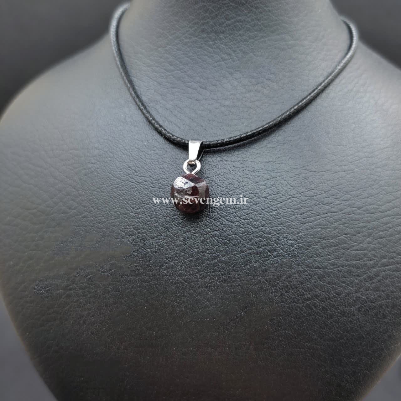 گردنبند تک بلور گارنت سرخ (کدB212) — تصویر ۳
