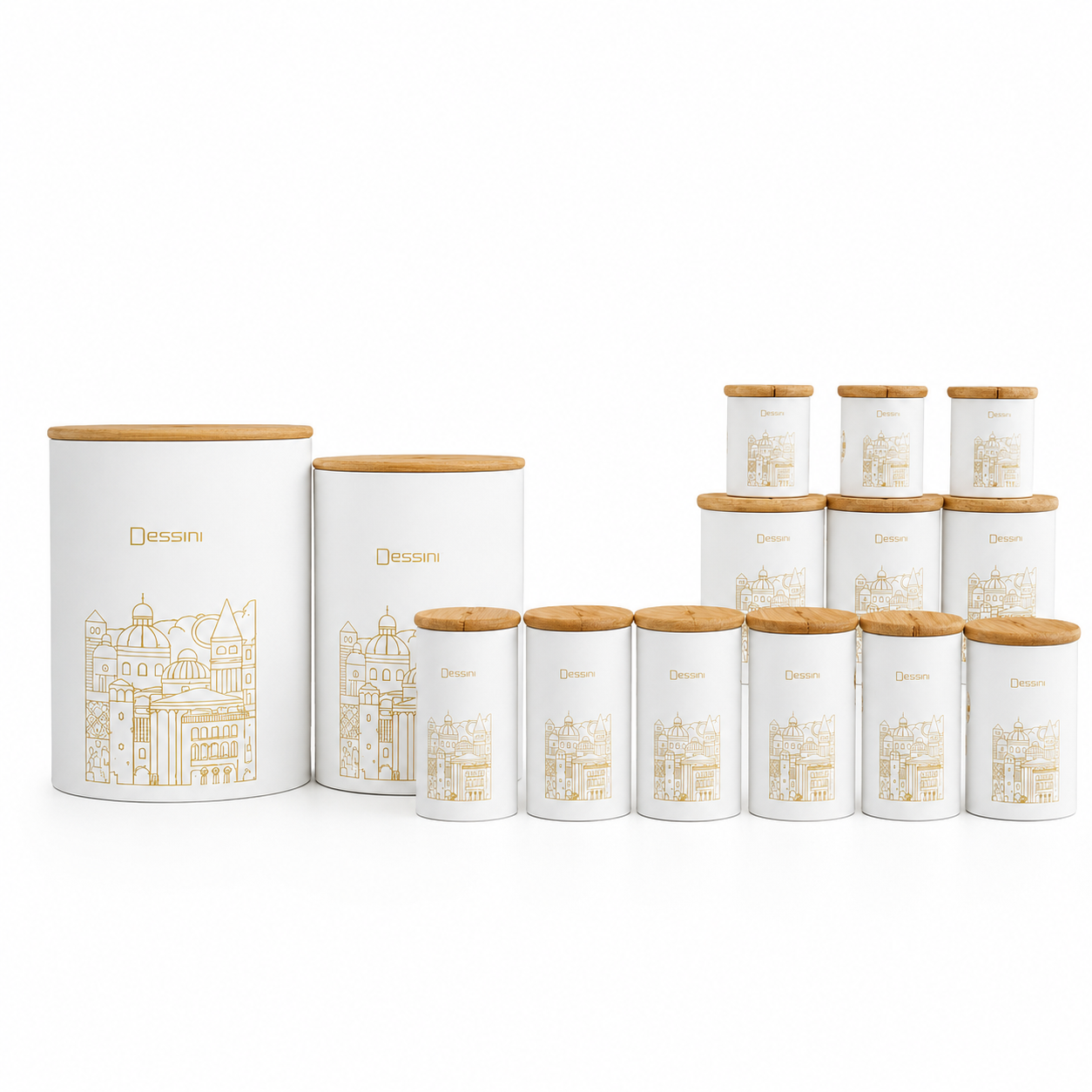 ست بانکه ۱۷ پارچه دسینی با درب چوبی — تصویر ۲