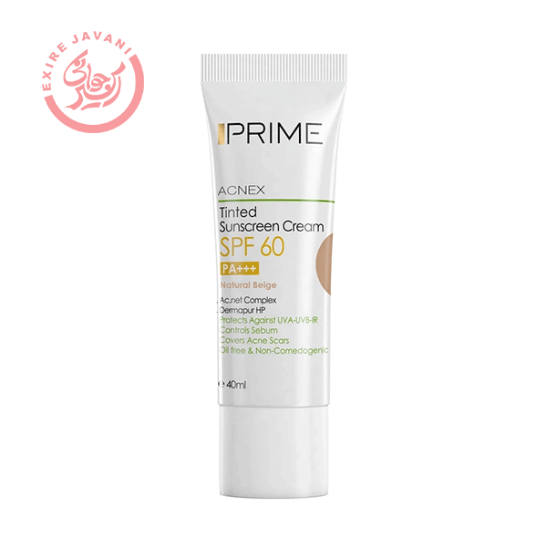 کرم ضد آفتاب رنگی SPF60 پریم رنگ بژ روشن 40 میل — تصویر ۳