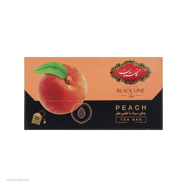 چای کیسه ای گلستان با طعم هلو – 25 عددی