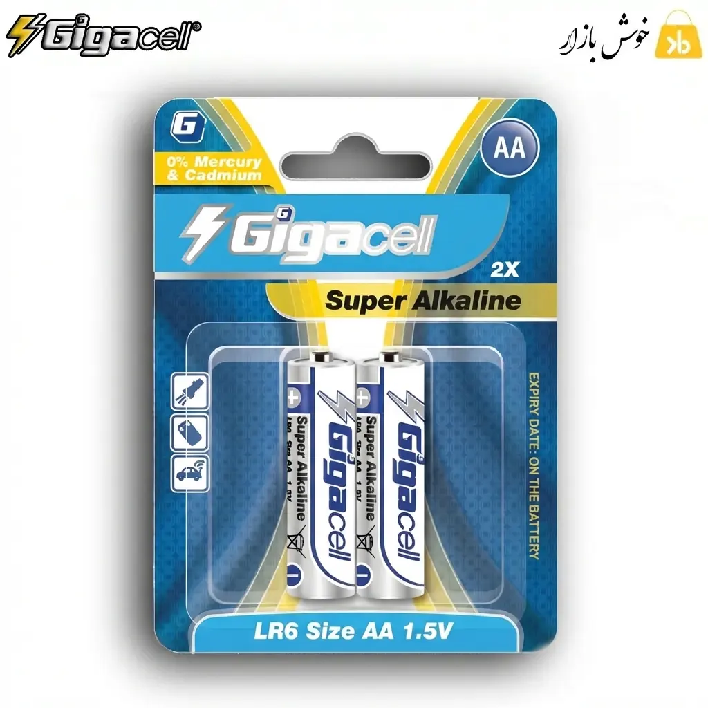 باتری قلمی آلکالاین گیکاسل Gigacell LR6 — تصویر ۴