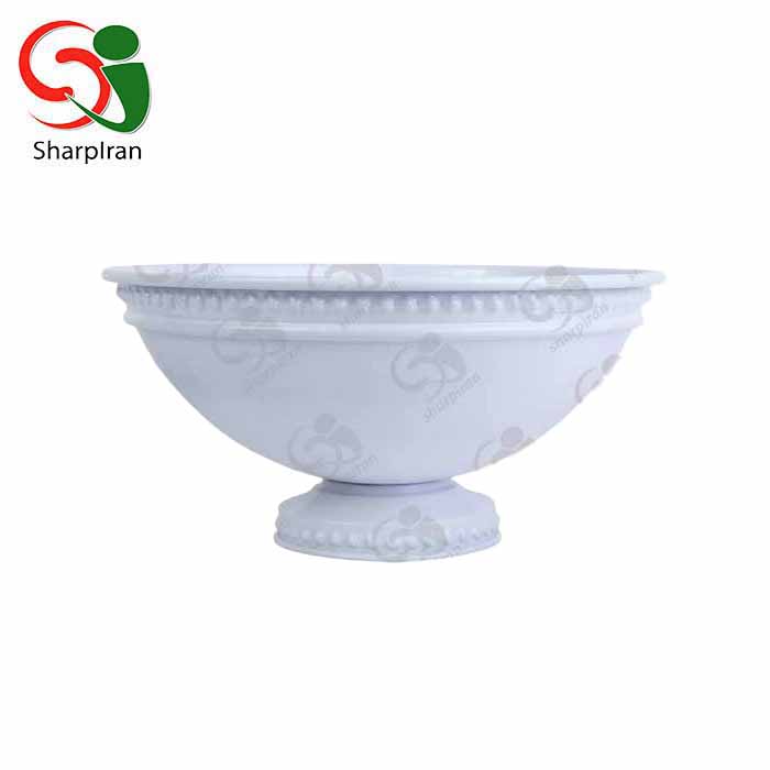 جام رومیزی مدل دکمه ای ریز رنگ سفید