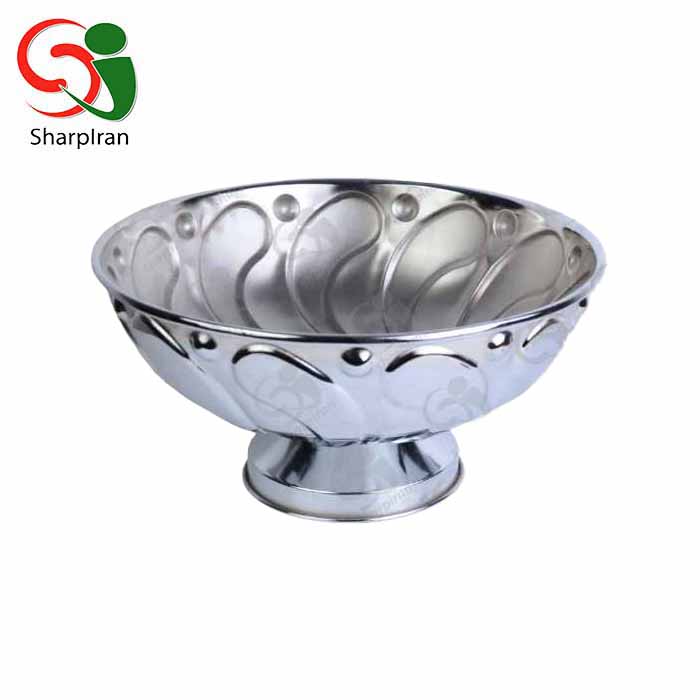 جام آجیل و خشکبار رومیزی مدل اشکی کروم