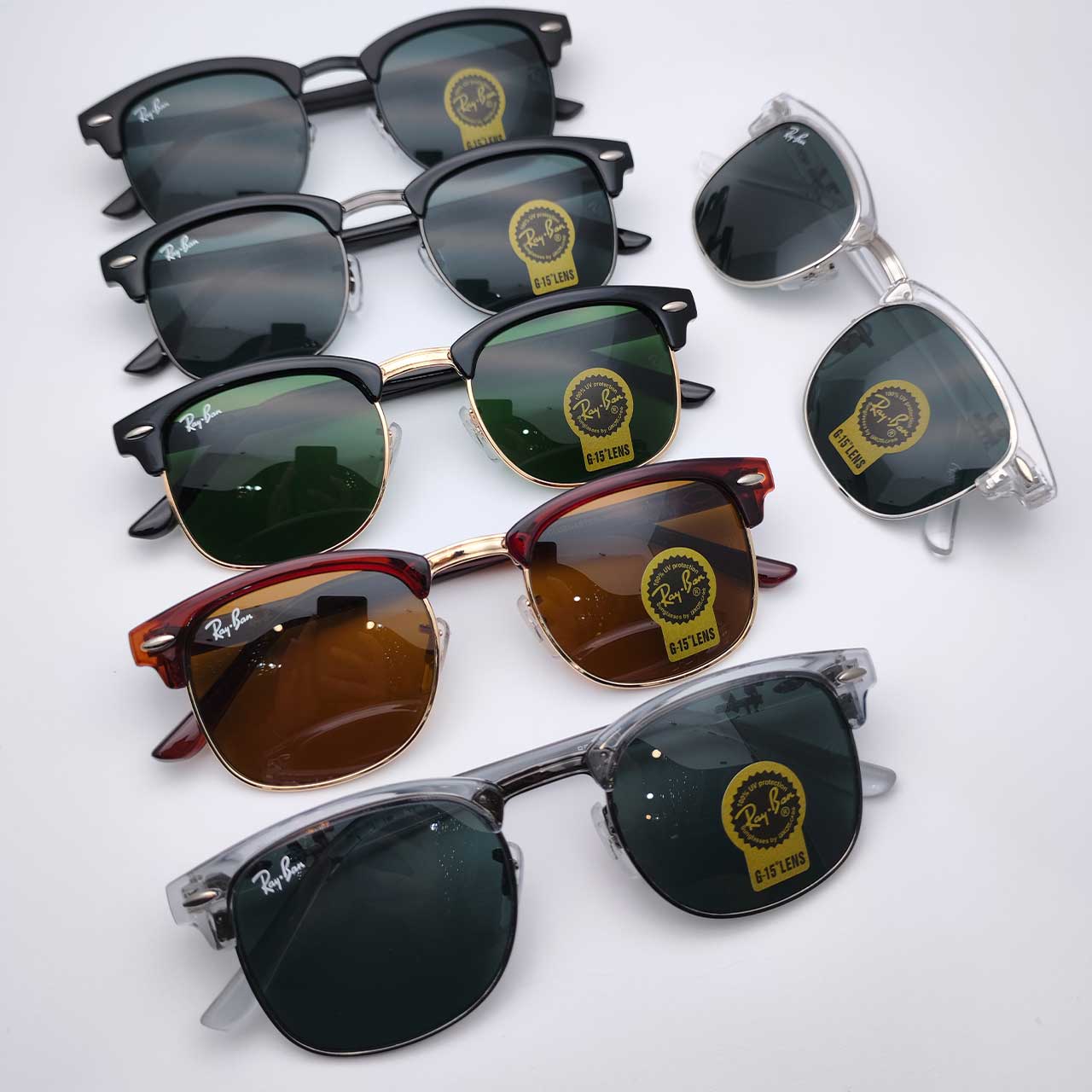 عینک آفتابی ری بن کد Rayban Clubmaster 3016