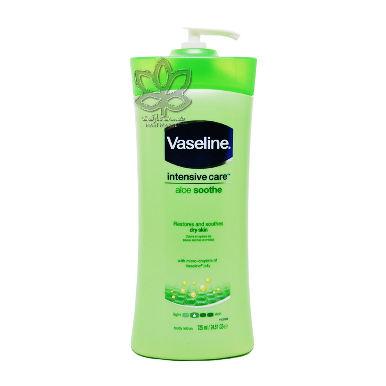 لوسیون بدن آلوئه ورا ۷۲۵ میل پمپی وازلین – vaseline