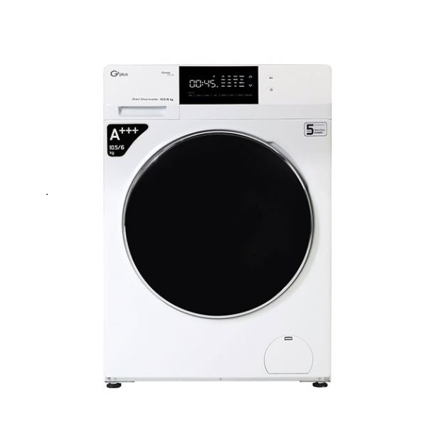 ماشین لباسشویی جی پلاس مدل KD1049W ظرفیت 10.5 کیلوگرم