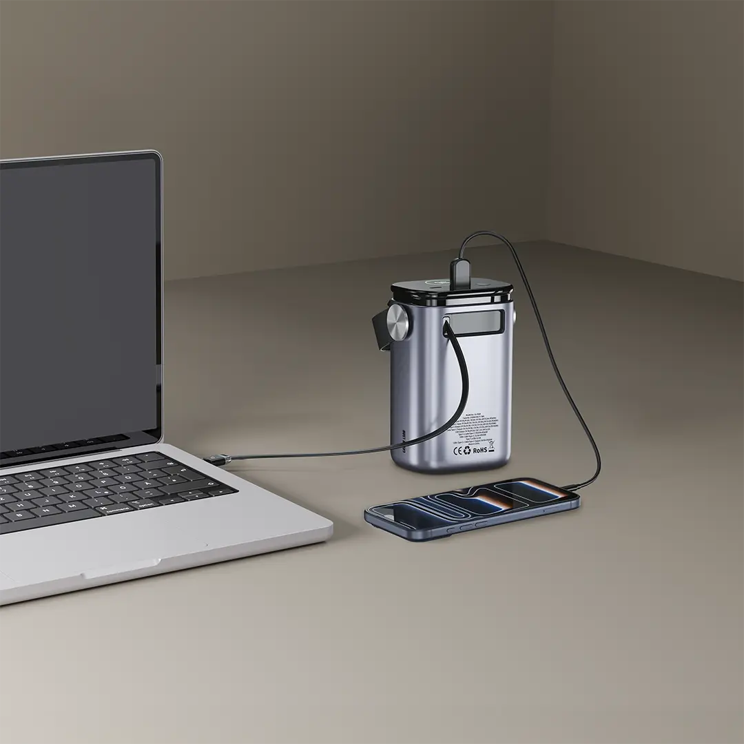پاوربانک 30000 میلی‌آمپرساعت گرین لاین مدل Green Lion Bridge 30 30000mAh Power Bank (Grey) — تصویر ۴