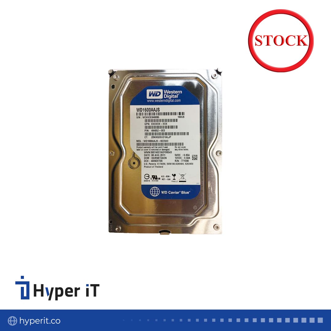 هارد استوک وسترن دیجیتال آبی مدل WD1600AAJS ظرفیت 160 گیگابایت