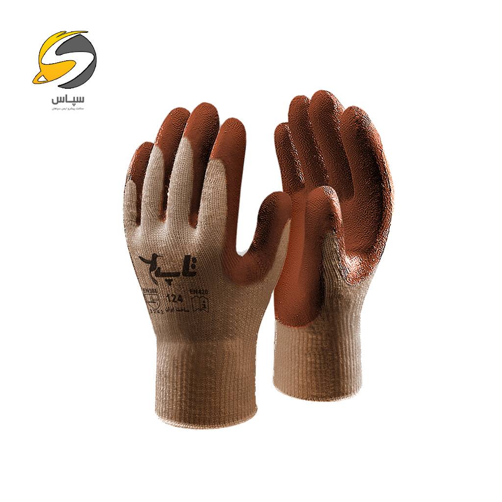 دستکش ایمنی ضد برش کف مواد لاتکس تاپ کد 124 — تصویر ۲