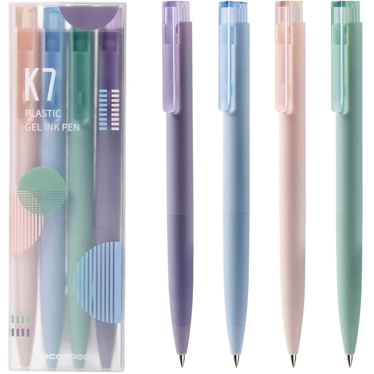 خودکار ژله ای مشکی کاکو Kaco مدل K7 نوک 0.5 میلیمتری 4 عددی