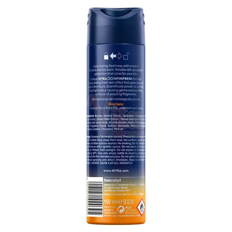 اسپری مردانه نیوا Fresh Musk حجم 150 میل — تصویر ۳