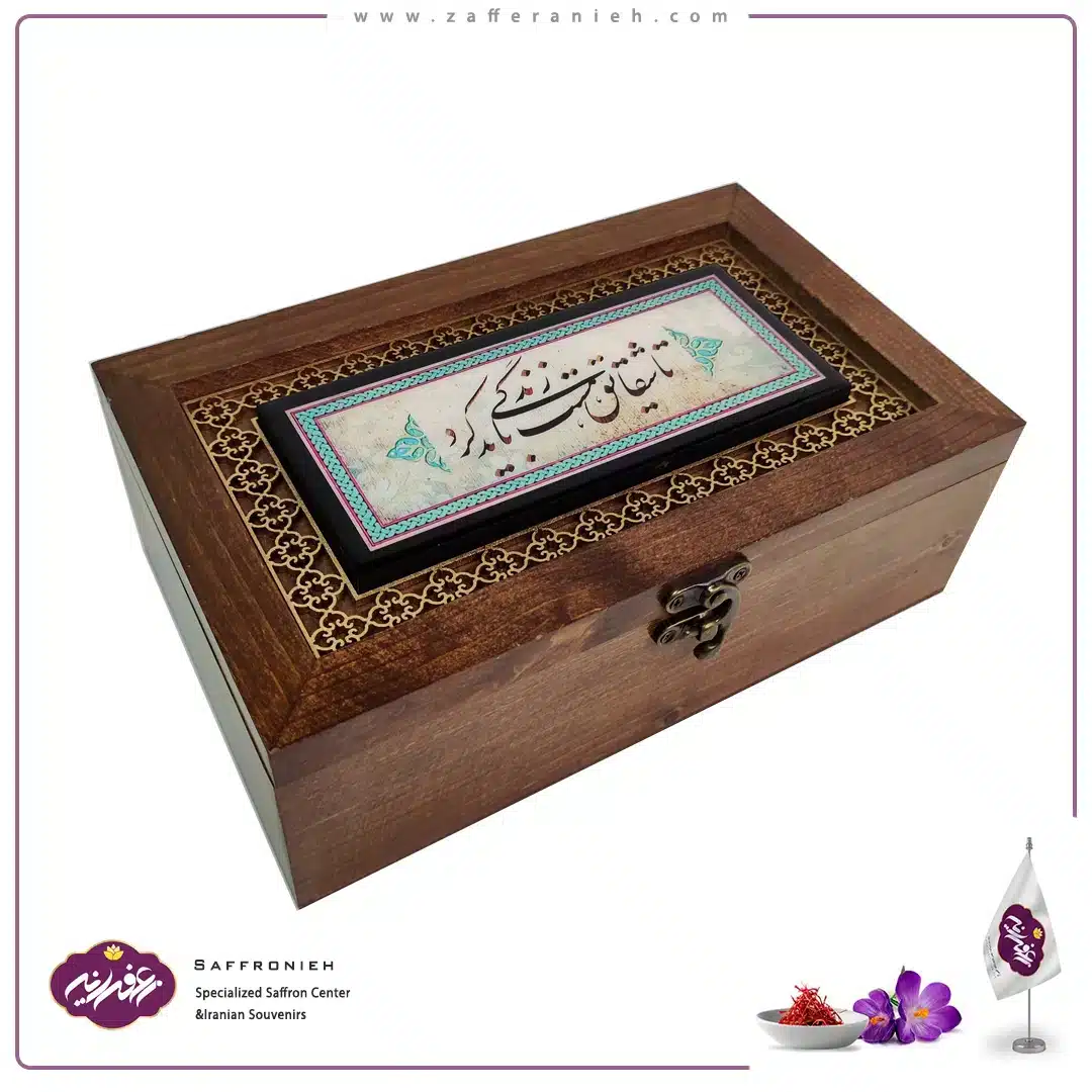 جعبه چوبی طرح کاشی مدل جلفا (15*25) — تصویر ۳