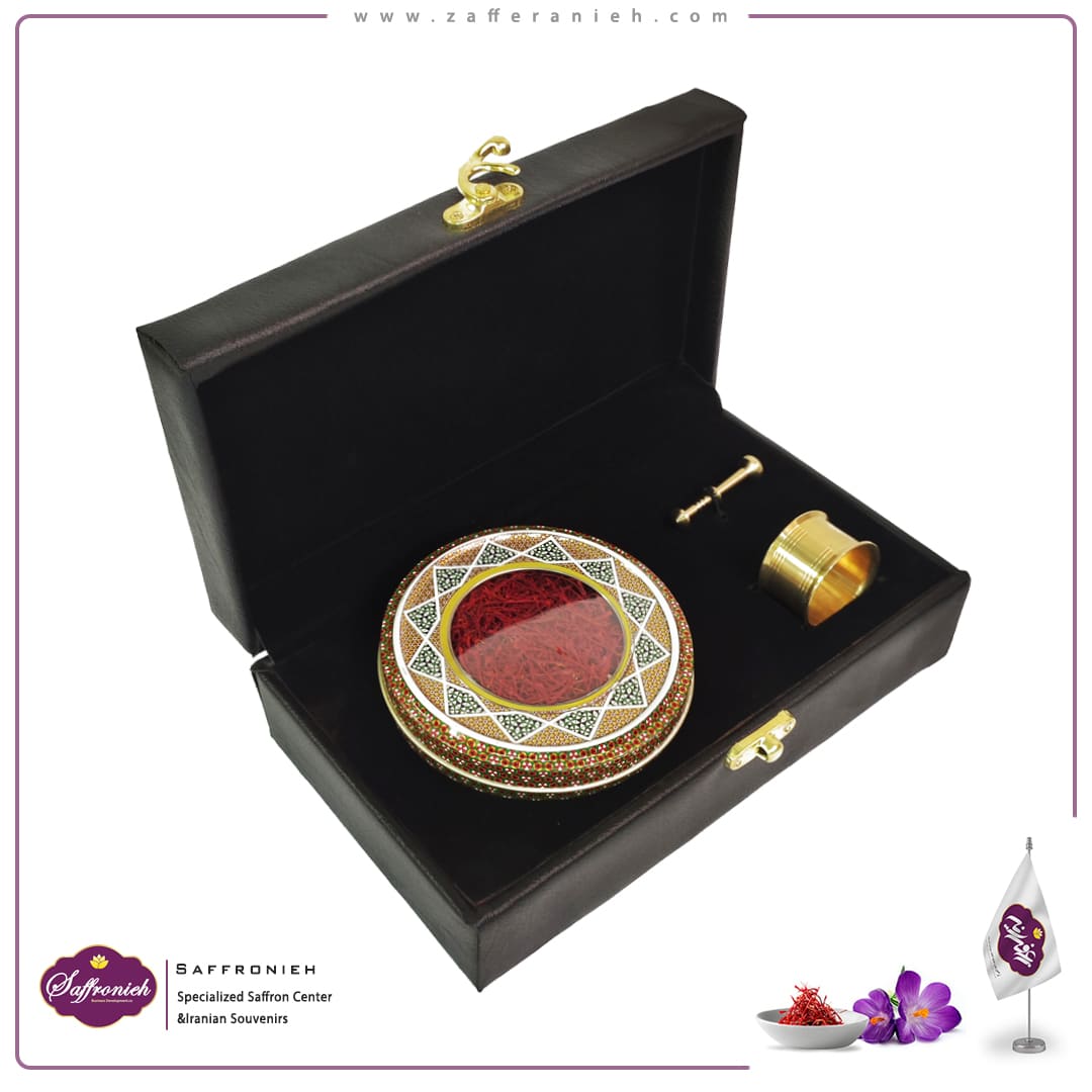 زعفران کادویی چرم مدل اطلس