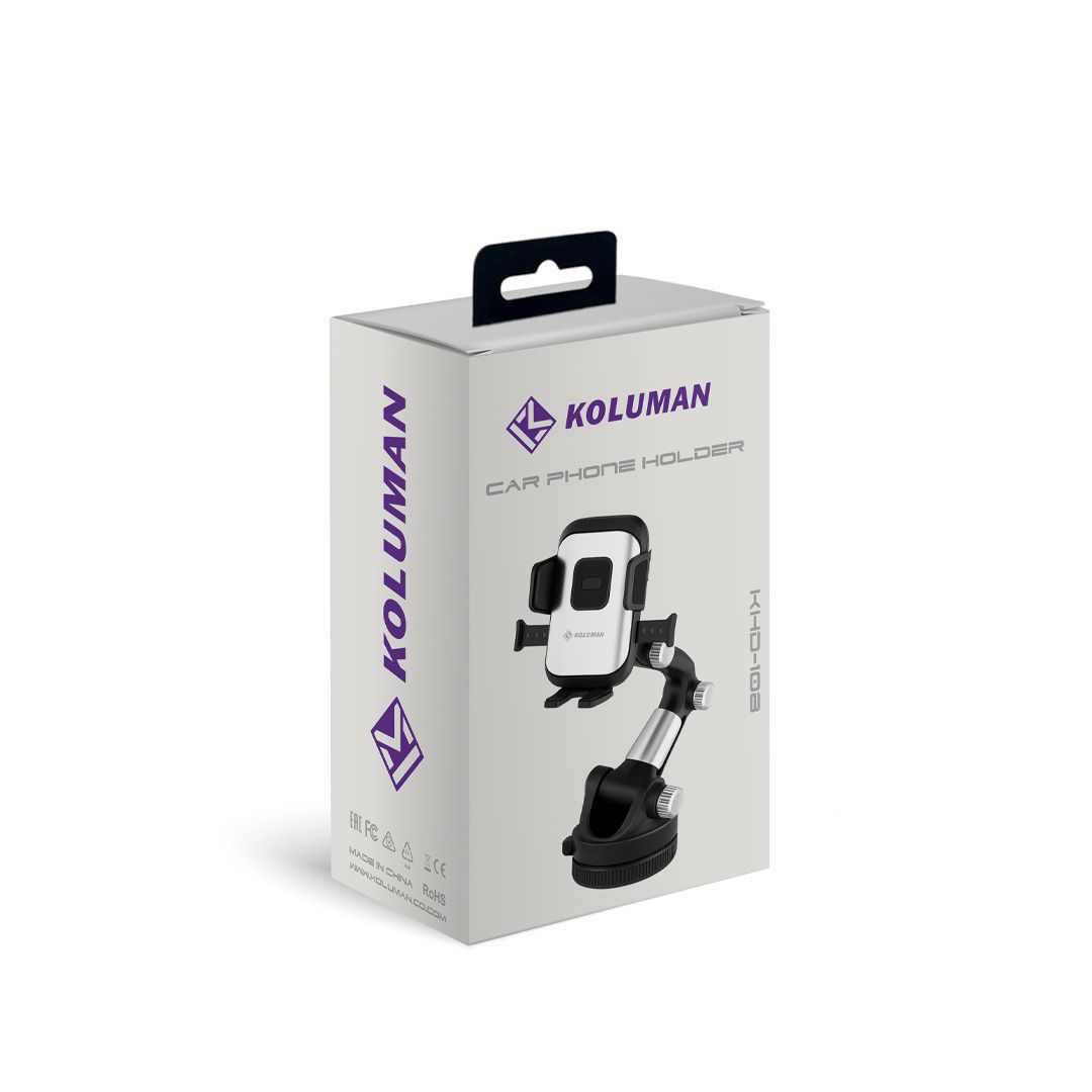 هولدر موبایل گیره ای مکشی کلومن مدل KOLUMAN K-HD108 — تصویر ۳