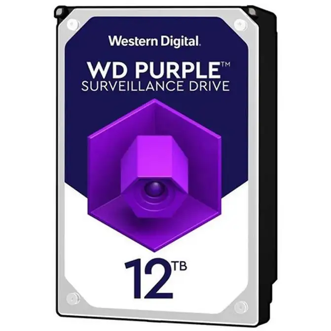 هارددیسک اینترنال وسترن دیجیتال بنفش مدل Western Digital Purple 12TB Internal HDD ظرفیت 12 ترابایت WD121PURX