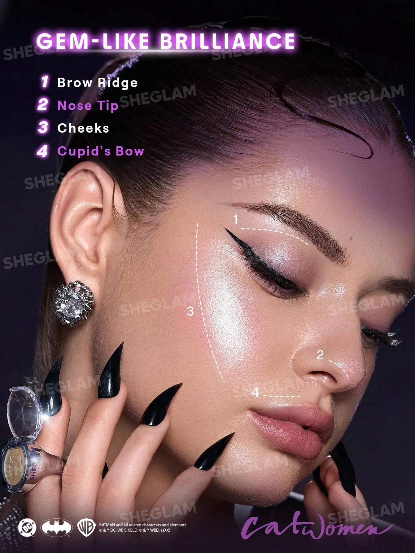 هایلایتر انگشتری شیگلم مدل زن گربه ای CATWOMAN — تصویر ۴