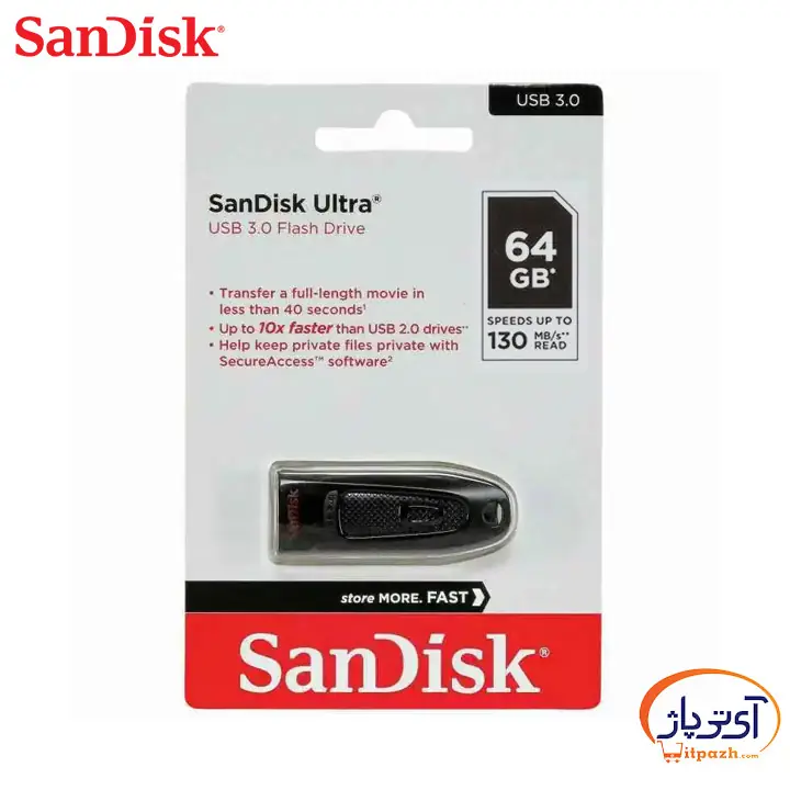 فلش مموری سن دیسک Ultra CZ48 ظرفیت 64 گیگابایت — تصویر ۵