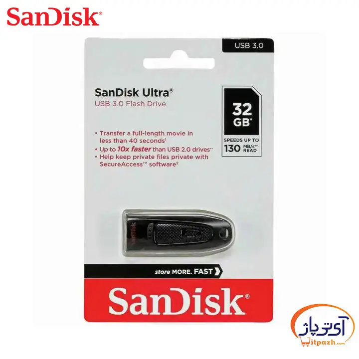 فلش مموری USB3.0 سن دیسک Ultra CZ48 ظرفیت 32 گیگابایت — تصویر ۵
