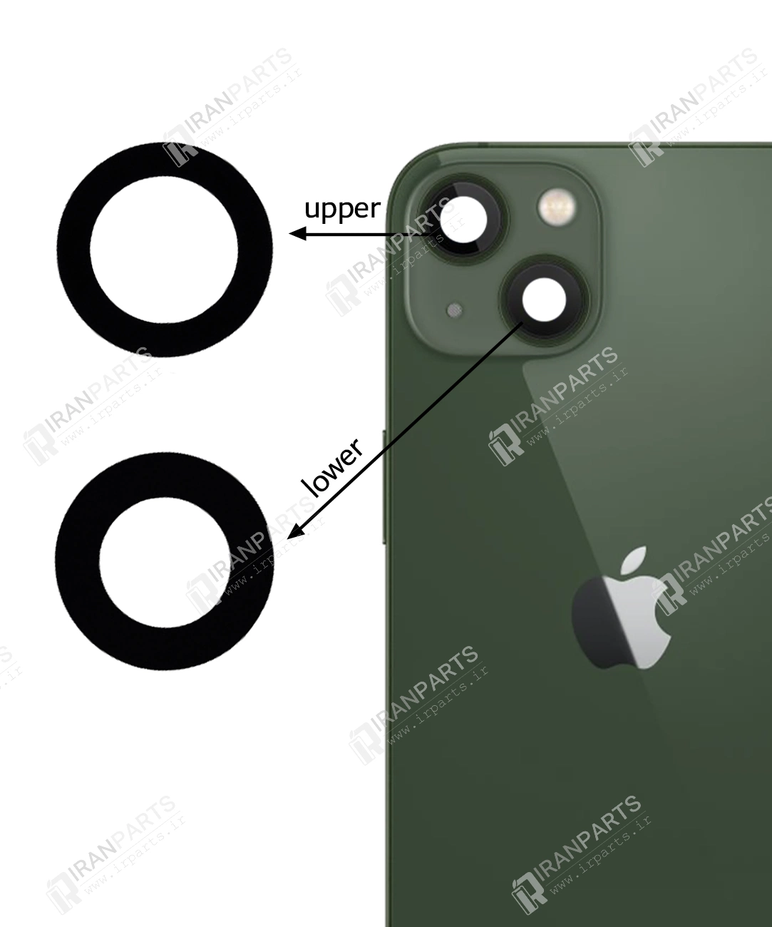 شیشه لنز دوربین آیفون 13/13 مینی iPhone 13/13 Mini Glass Camera — تصویر ۴