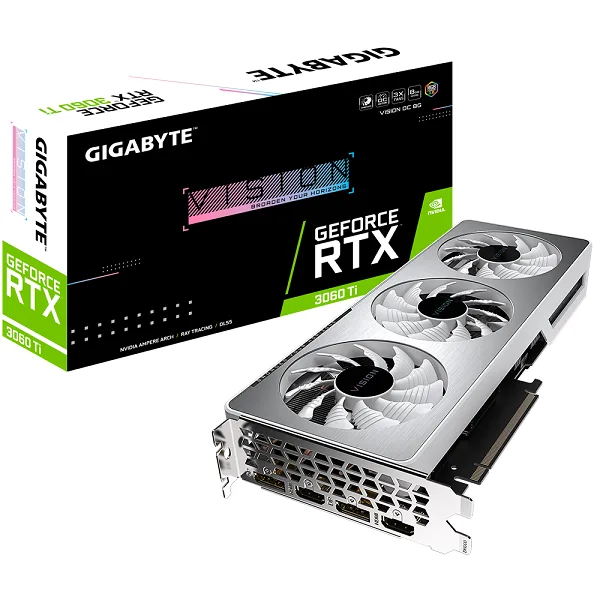 کارت گرافیک استوک گیگابایت GIGABYTE RTX 3060 TI VISION OC 8G