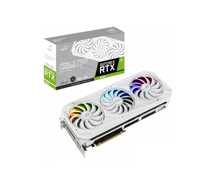 کارت گرافیک استوک ایسوس مدل ROG STRIX RTX 3090 24G WHITE