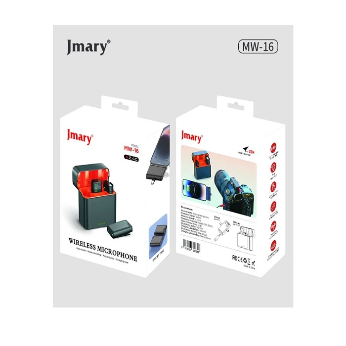 میکروفون بی سیم Jmary MW-16 For Type C / Lightning — تصویر ۳