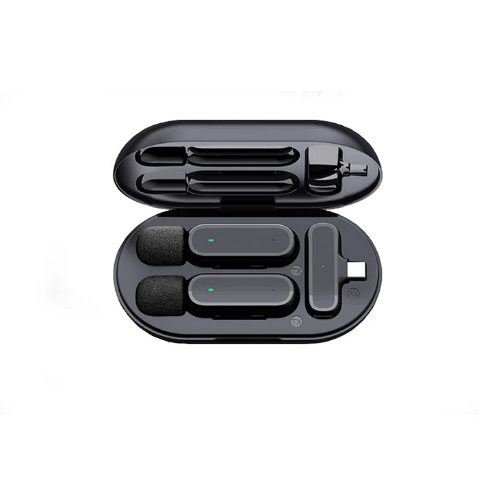 میکروفن یقه ای بی سیم تایپ سی مدل K61 Dual Lightning — تصویر ۲