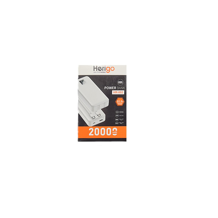 پاور بانک هریگو (مشکی)herigo black power bank-hR-002 — تصویر ۴