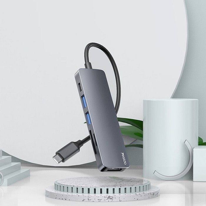 هاب 6 پورت usb-c یسیدو مدل HB11 — تصویر ۴