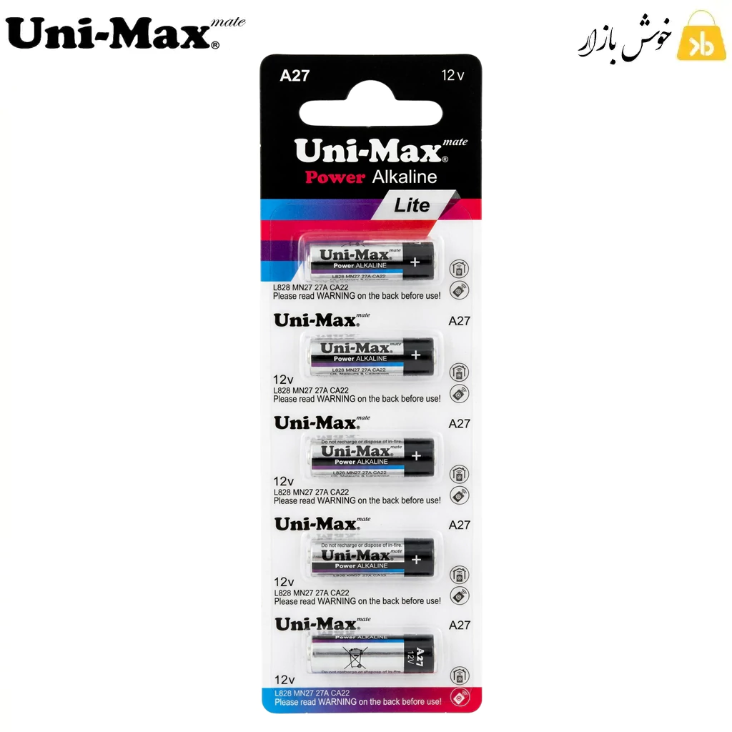 باتری A27 ریموت یونی مکس (Uni‑Max) مدل Power Alkaline — تصویر ۴
