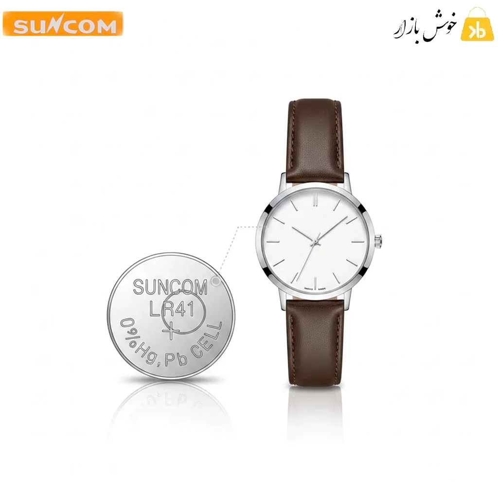 باتری ساعت سانکام (Suncom) مدل LR192 / LR41 /AG3 – پک 2 عددی — تصویر ۵