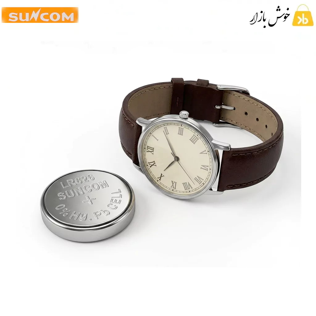 باتری ساعت سانکام (Suncom) مدل LR626 / LR66 /AG4 – پک 2 عددی — تصویر ۵
