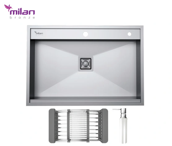 سینک ظرفشویی توکار استیل میلان مدل 4075 s02