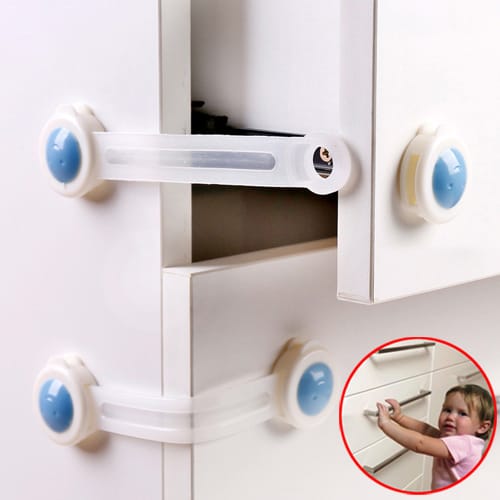 قفل و محافظ درب کابینت کودک (بسته 2 عددی) — تصویر ۵