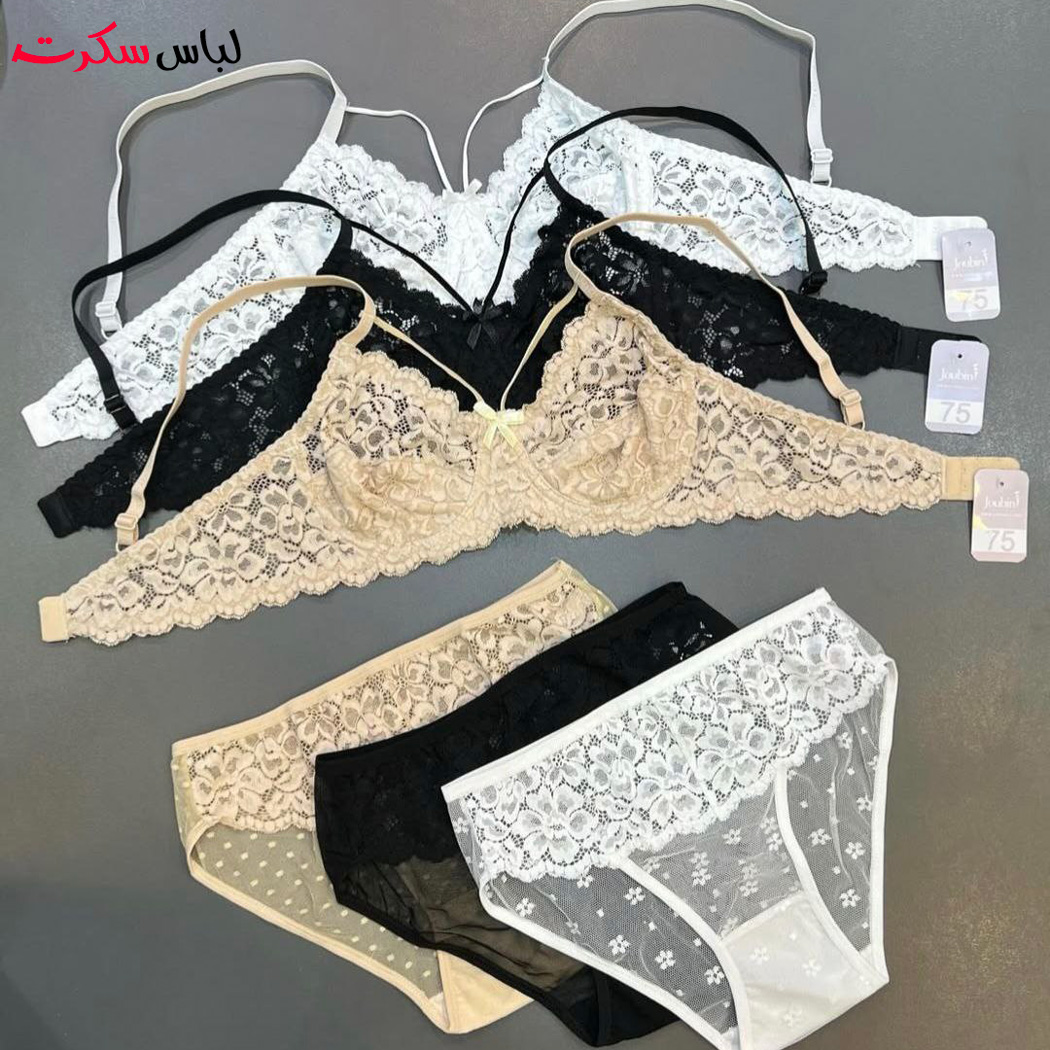 ست شورت و سوتین توری فنردار ls717 — تصویر ۳