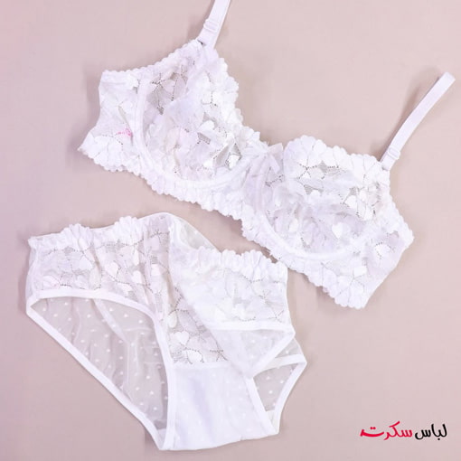 ست شورت سوتین فنردار توری ls9111 — تصویر ۲