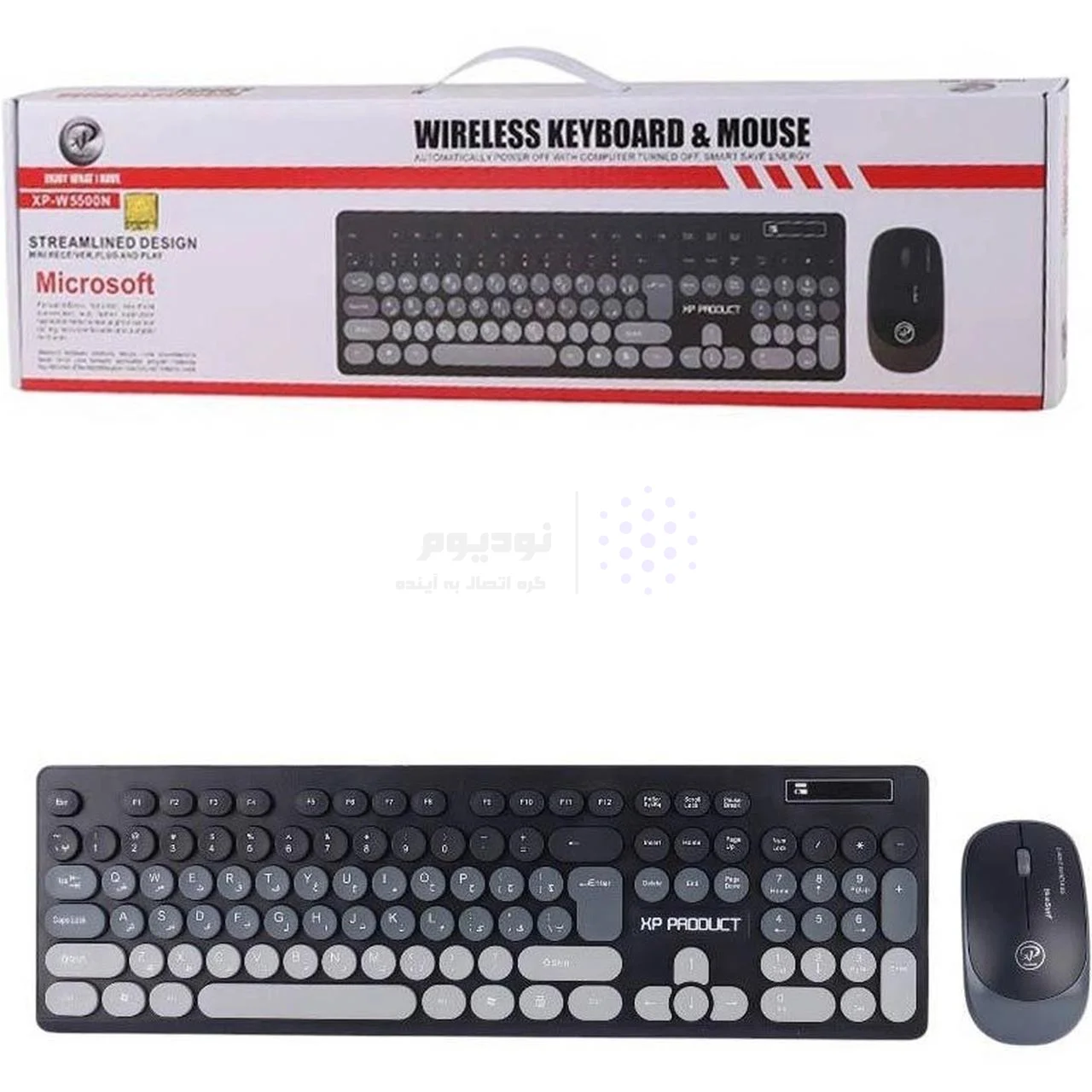 ماوس و کیبورد بی سیم XP Product مدل XP-W3000U – مشکی — تصویر ۵
