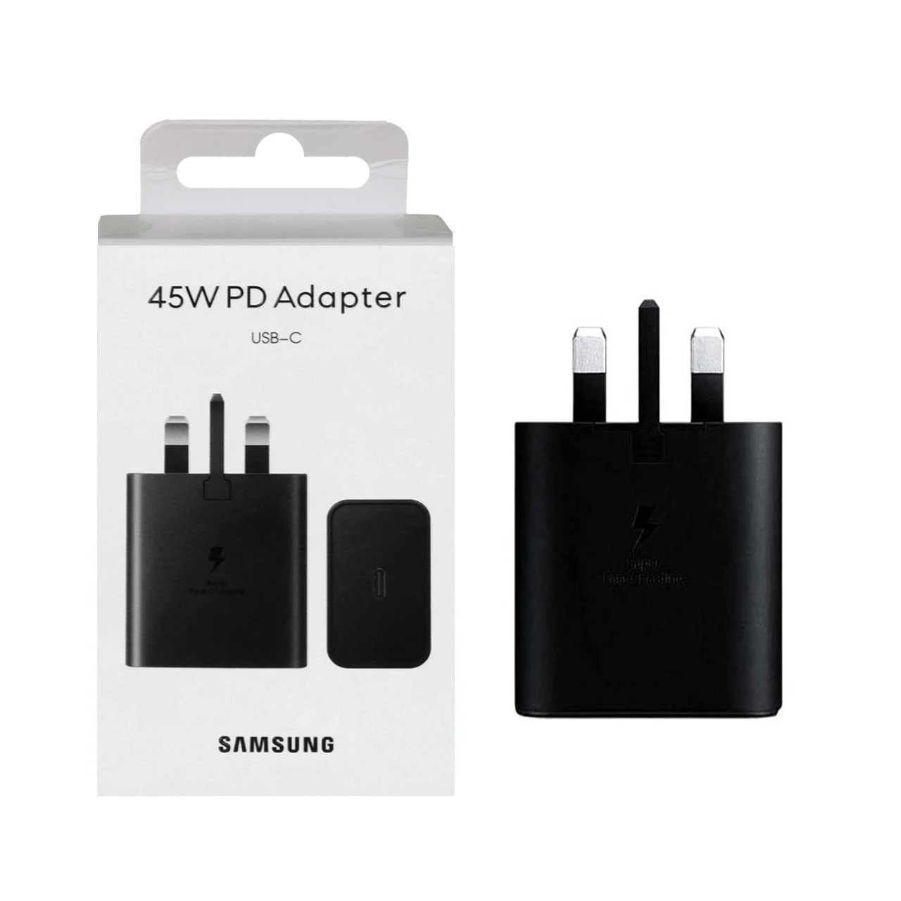 شارژر دیواری سه پین فست و PD تک پورت SAMSUNG Type-C مدل EP-T4510 45W – مشکی – NZR (اصل ویتنام)